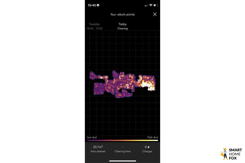 Dyson 360 Vis Nav: Heatmap in der App